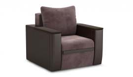 Кресло в стиле лофт нераскладное «Атика NEW» Cortex java/Teos dark brown