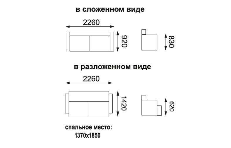 Диван-кровать «Фортуна» Ягуар блю