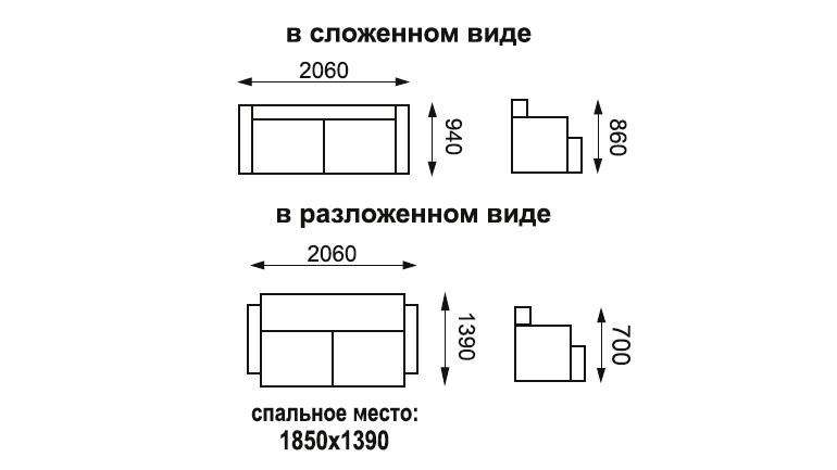 Диван-кровать «Наоми» Рогожка бежевая/кожзам корица