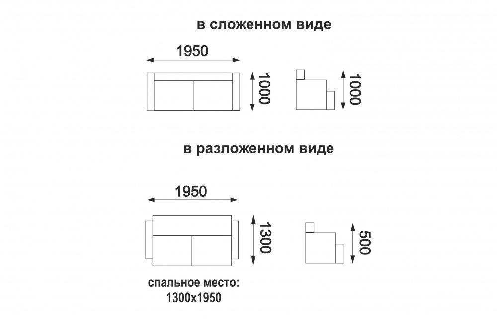 Диван-кровать «Баритон» Жаккард джинс/гобелен камушки