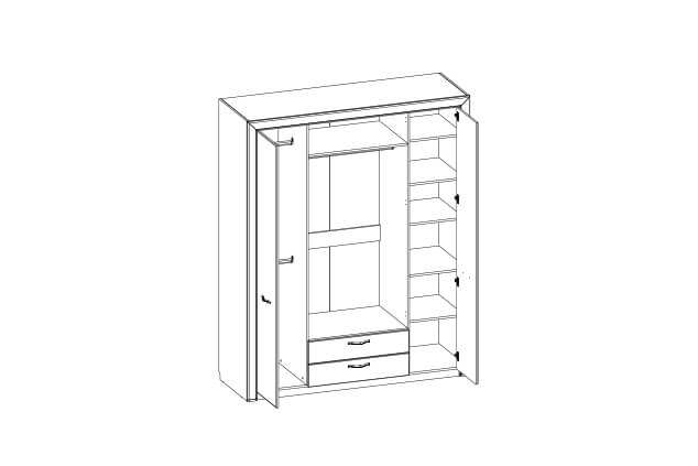 Шкаф «Оливия» 4D2S Z