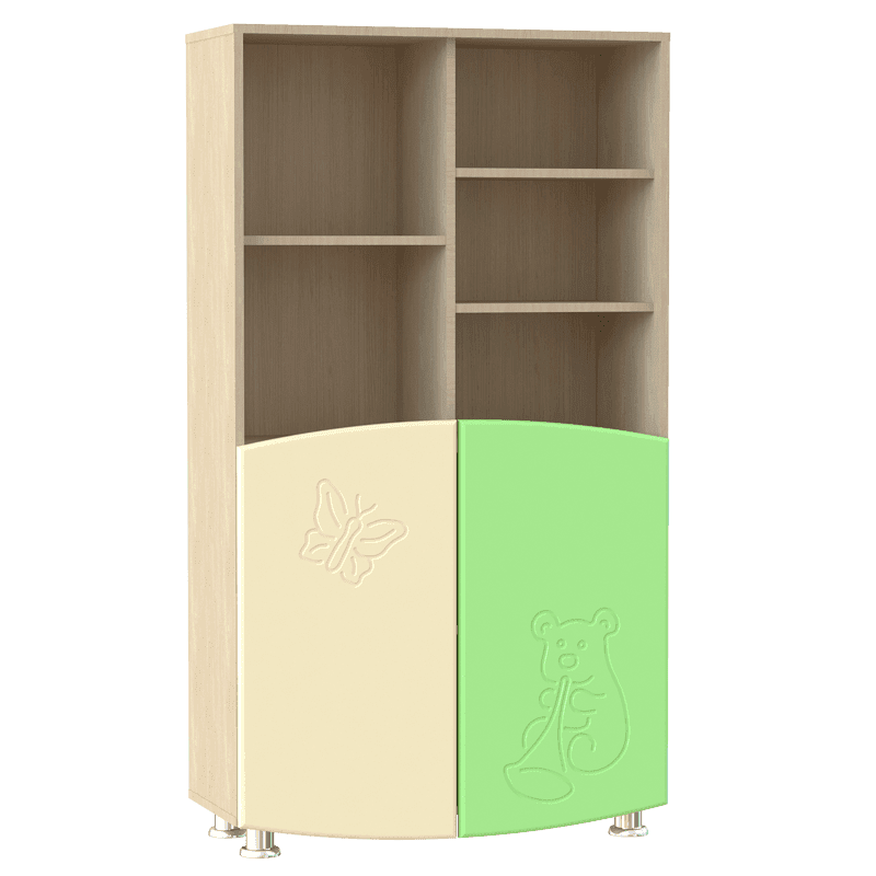 Шкаф комбинированный «Капитошка» ДК-4К Береза снежная/эвкалипт-ваниль