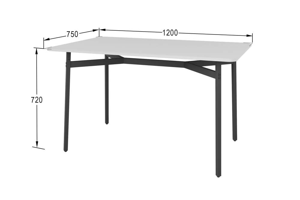 Стол обеденный «Кросс» Белый